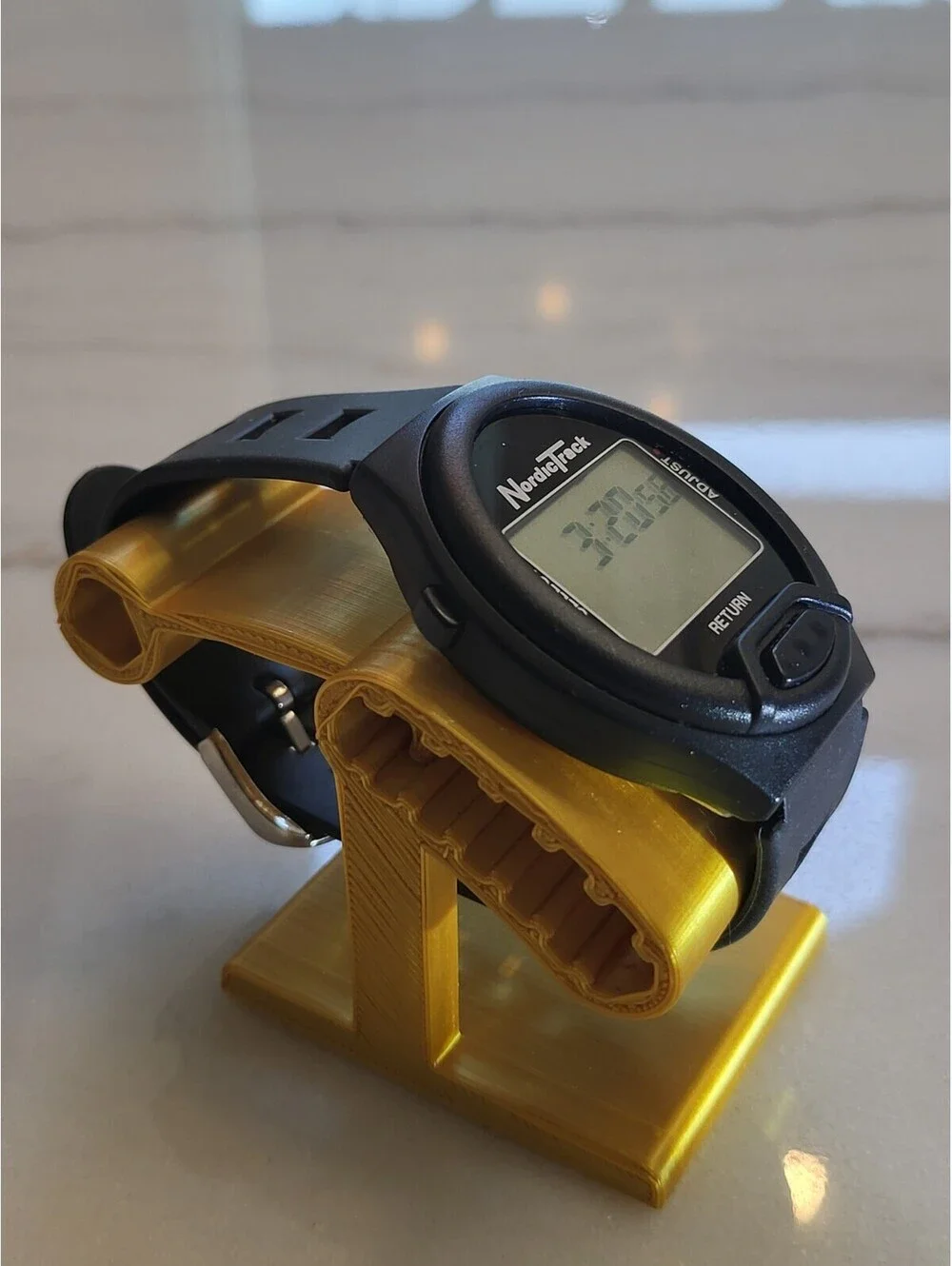 Nordic Track 911 Digital Watch Quartz Black Rubber Band WR New Bat Works Great